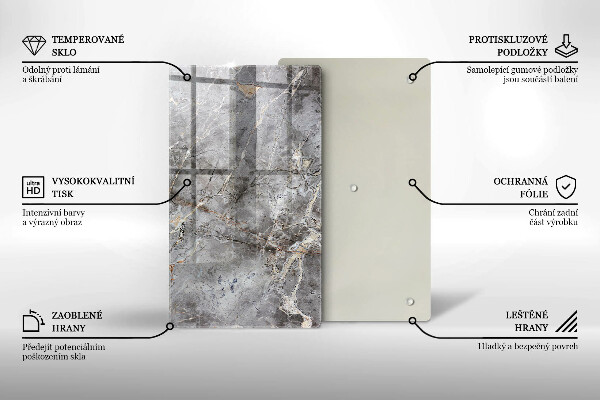 Proteção para placa de indução Textura de pedra