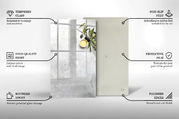 Protetor de bancada Azeitonas em concreto