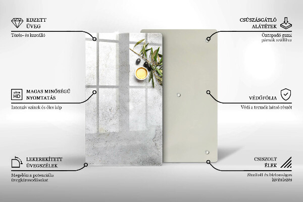 Protetor de bancada Azeitonas em concreto