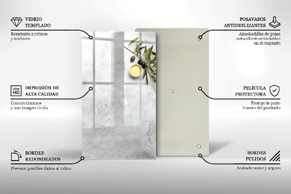 Protetor de bancada Azeitonas em concreto