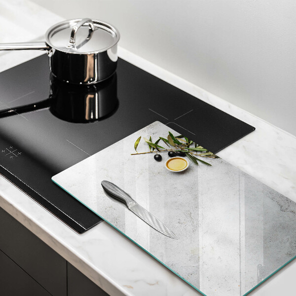 Protetor de bancada Azeitonas em concreto