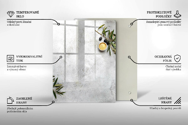 Protetor de bancada Azeitonas em concreto