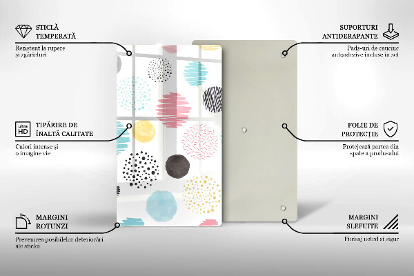 Proteção para placa de indução Formas pintadas