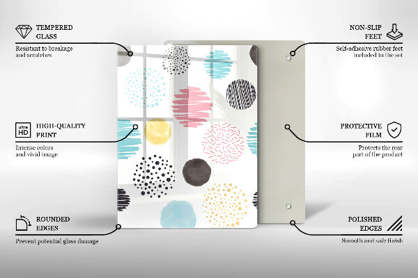 Proteção para placa de indução Formas pintadas