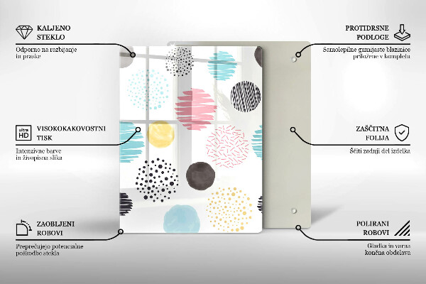 Proteção para placa de indução Formas pintadas