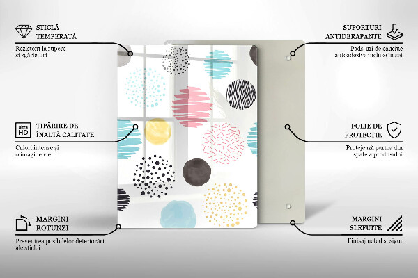 Proteção para placa de indução Formas pintadas