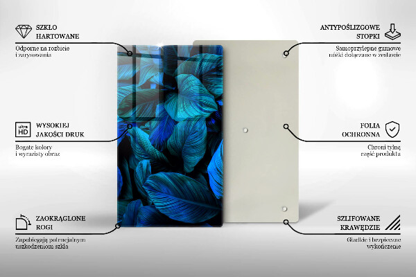 Proteção para placa de indução Folhas de vegetação da selva