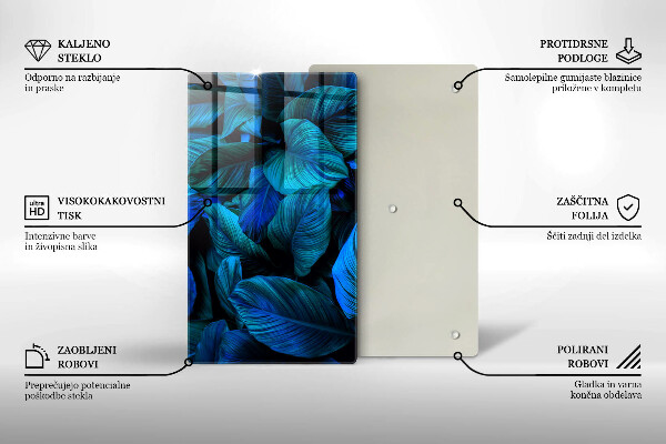 Proteção para placa de indução Folhas de vegetação da selva