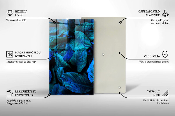 Proteção para placa de indução Folhas de vegetação da selva