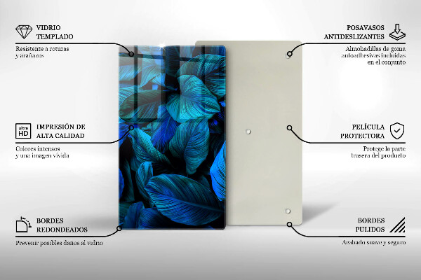 Proteção para placa de indução Folhas de vegetação da selva