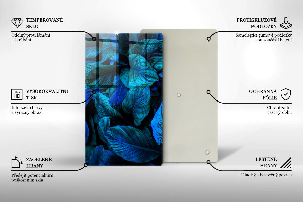 Proteção para placa de indução Folhas de vegetação da selva