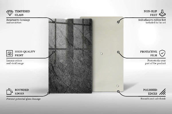 Protetor de placa de indução Textura de pedra