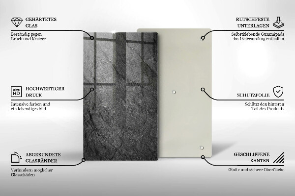 Protetor de placa de indução Textura de pedra