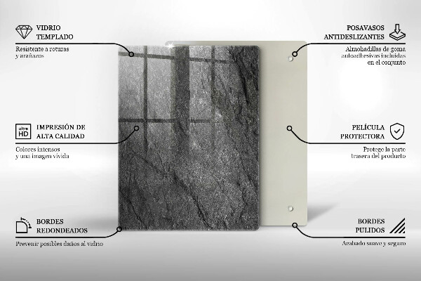 Protetor de placa de indução Textura de pedra
