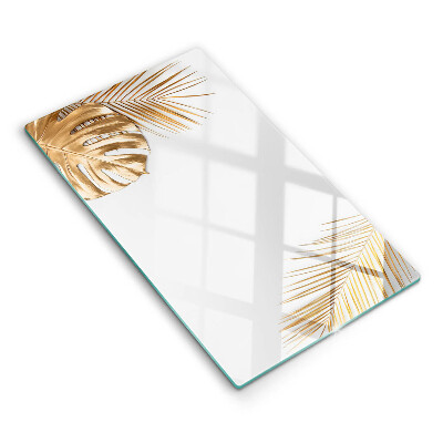 Proteção para placa de indução Folhas douradas