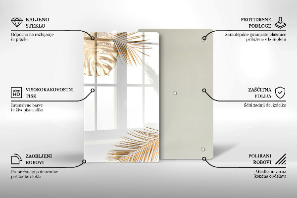 Proteção para placa de indução Folhas douradas