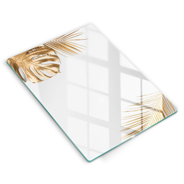 Proteção para placa de indução Folhas douradas