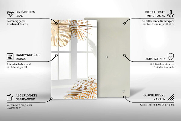 Proteção para placa de indução Folhas douradas