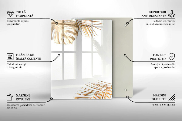 Proteção para placa de indução Folhas douradas