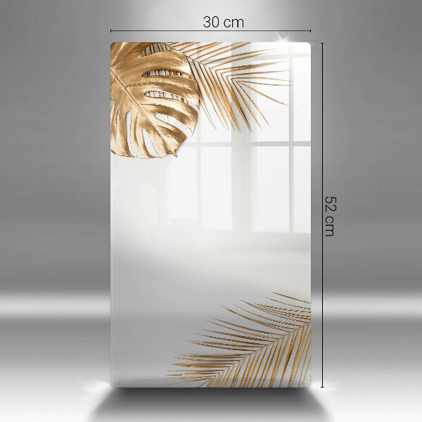 Proteção para placa de indução Folhas douradas