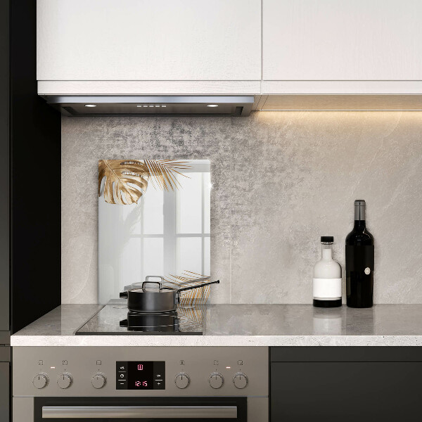 Proteção para placa de indução Folhas douradas