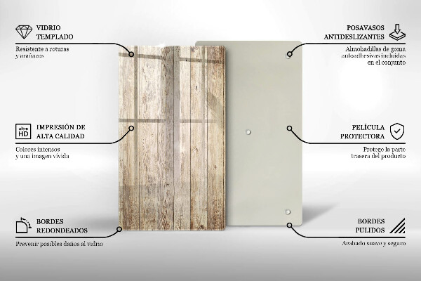 Protetor de placa de indução Tábuas de madeira