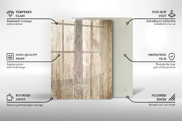 Protetor de placa de indução Tábuas de madeira