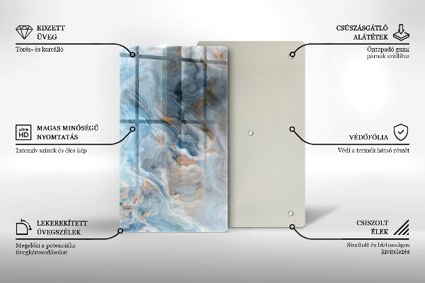 Protetor de bancada Textura de mármore