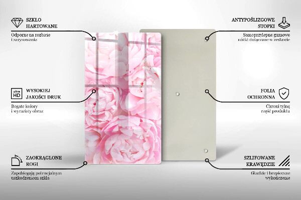 Proteção para placa de indução Peônias delicadas