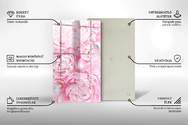 Proteção para placa de indução Peônias delicadas