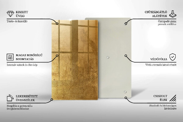 Proteção para placa de indução Fundo de textura dourada