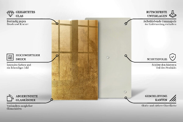 Proteção para placa de indução Fundo de textura dourada