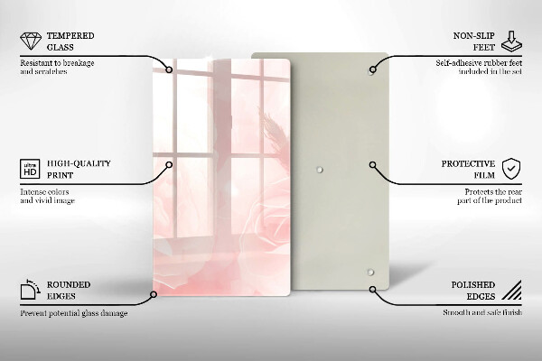 Protetor de bancada Fundo de rosas pastel