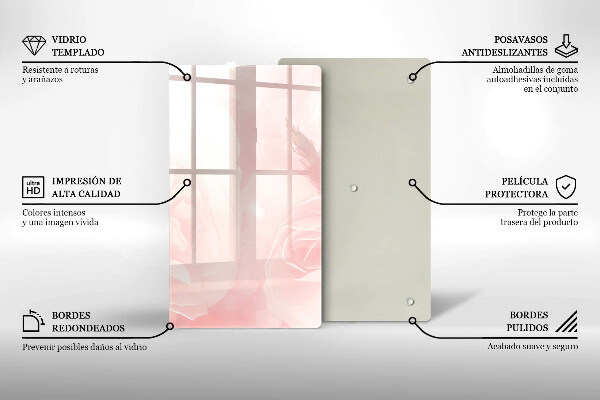 Protetor de bancada Fundo de rosas pastel