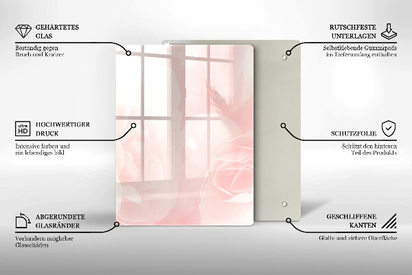 Protetor de bancada Fundo de rosas pastel