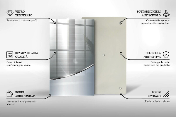 Proteção para placa de indução Padrão de abstração de metal