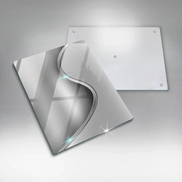 Protetor de bancada Metal prateado abstrato