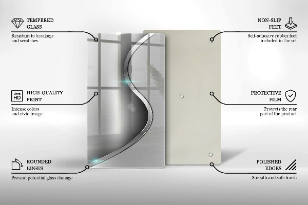 Protetor de bancada Metal prateado abstrato