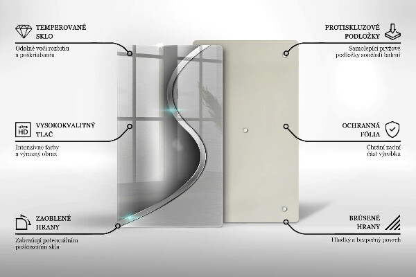 Protetor de bancada Metal prateado abstrato