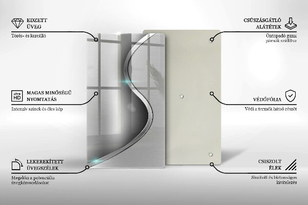 Protetor de bancada Metal prateado abstrato