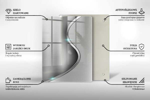 Protetor de bancada Metal prateado abstrato