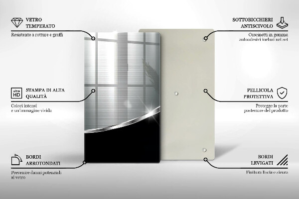 Protetor de placa de indução Abstração com metal