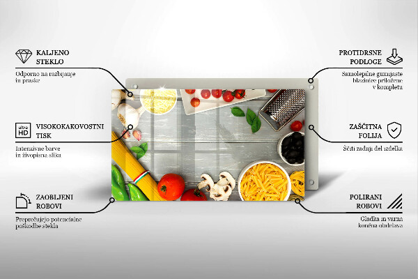 Tampa de parede para fogão a gás Comida de cozinha