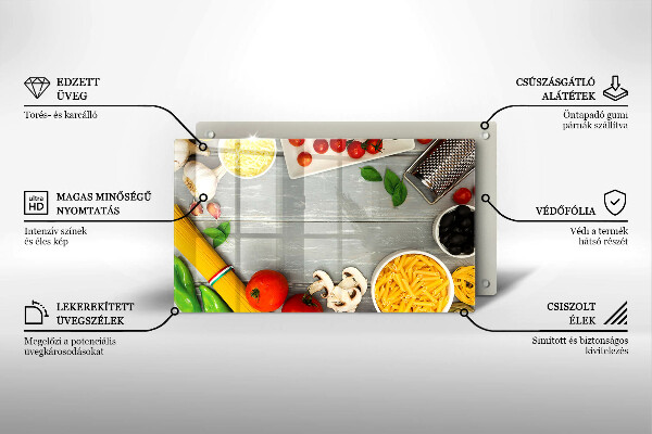 Tampa de parede para fogão a gás Comida de cozinha