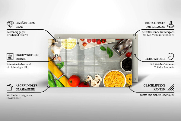 Tampa de parede para fogão a gás Comida de cozinha