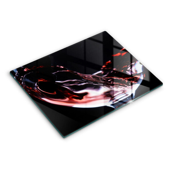 Tampa de parede para fogão a gás Um copo de vinho tinto