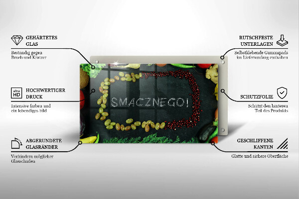 Tampa de parede do fogão a gás A inscrição Bom apetite!