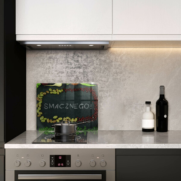 Tampa de parede do fogão a gás A inscrição Bom apetite!