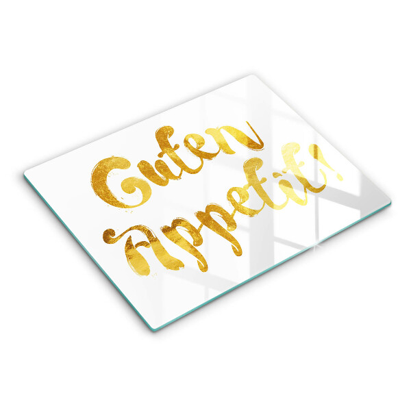 Tampa de parede do fogão a gás A inscrição Guten Appetit!