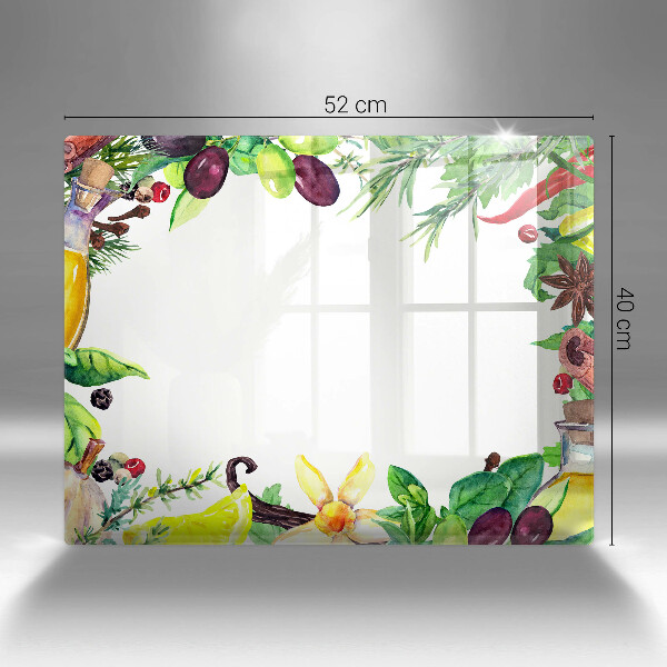 Tampa da placa de indução Comida pintada